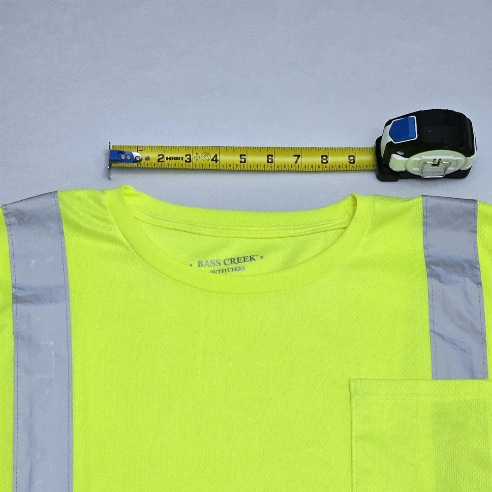 Bass Creek Outfitters Hi Vis Long Sleeve Shirt Neon Yellow Class 3 2XL BO451167